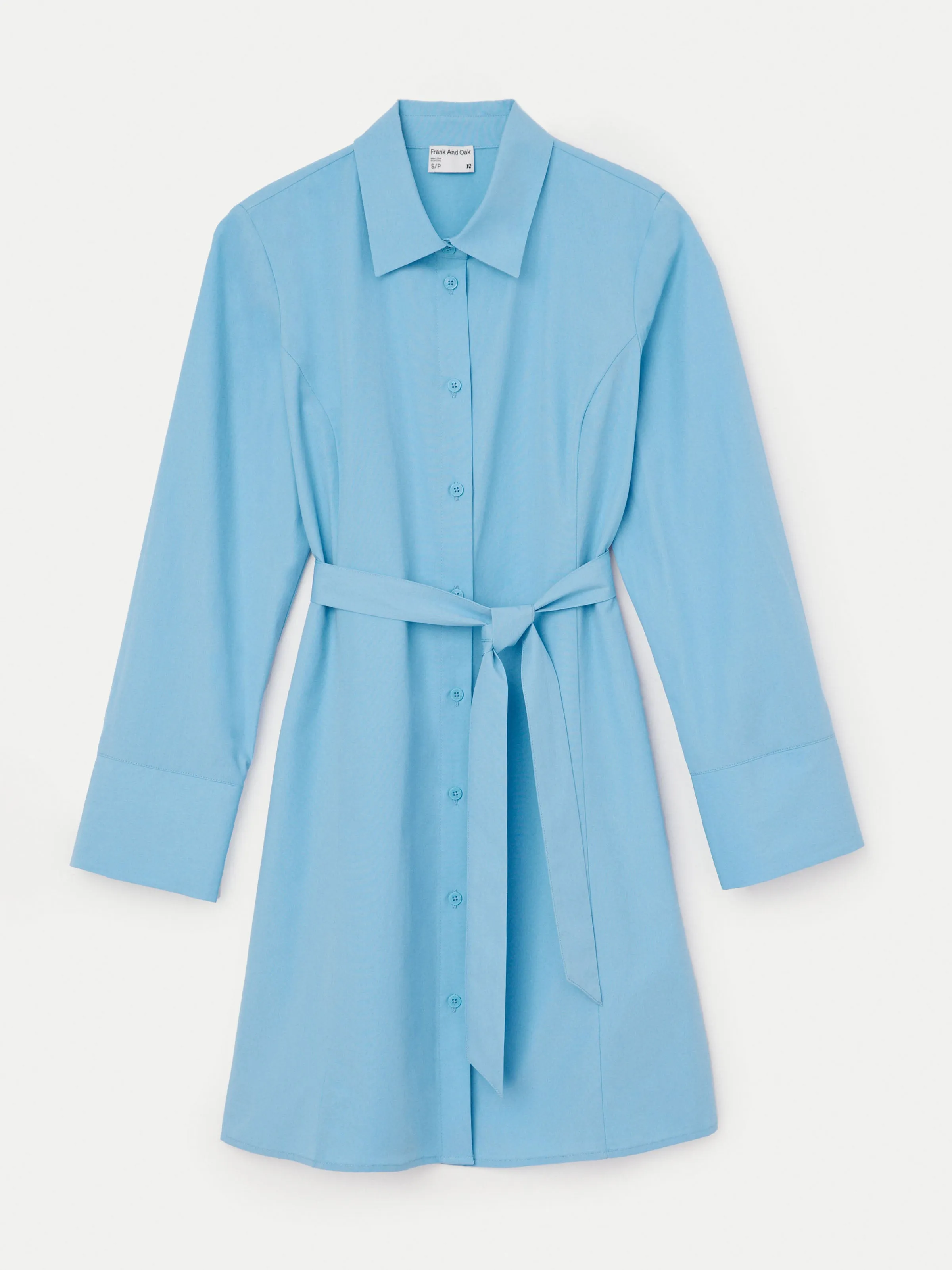 The Poplin Shirt Dress in Sky Blue