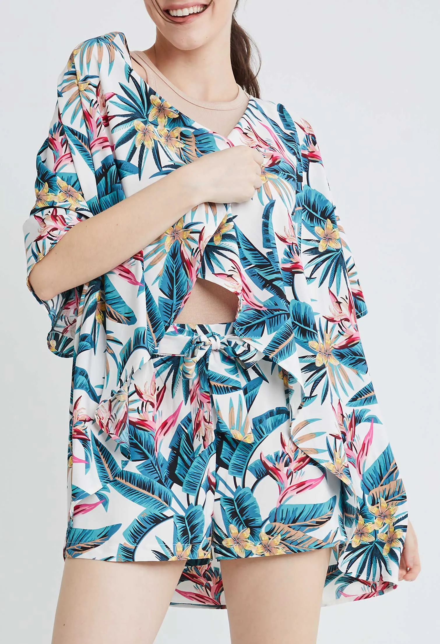 Tropical Vacay Short Kimono