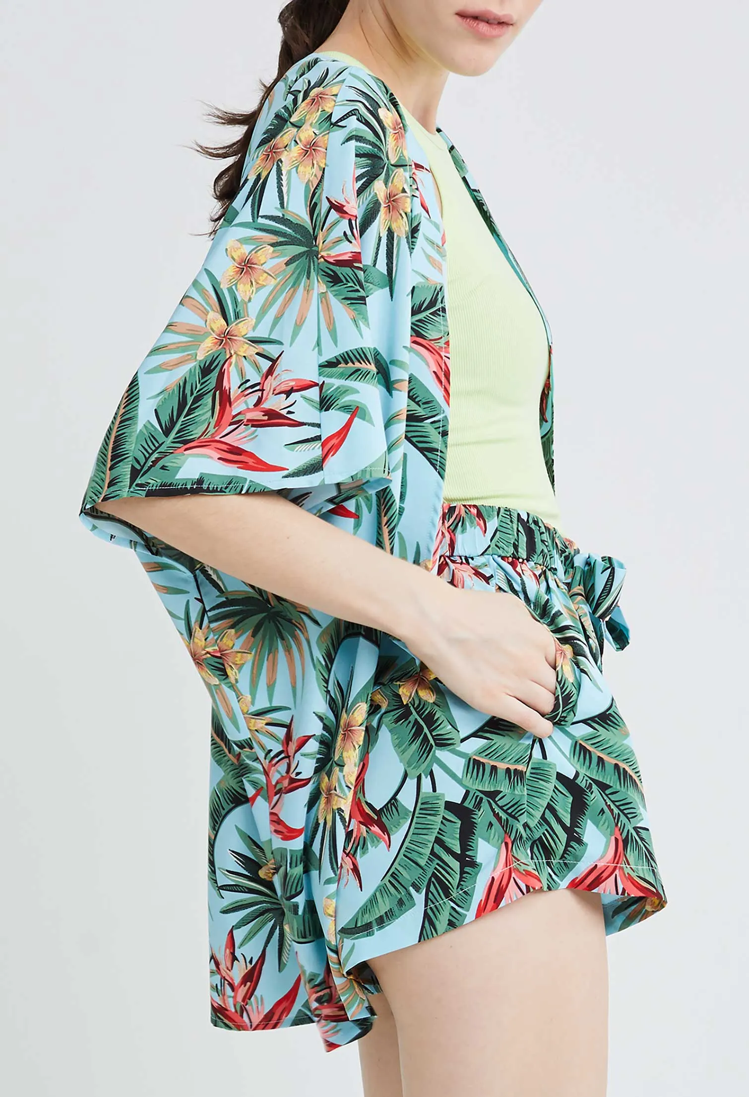 Tropical Vacay Short Kimono