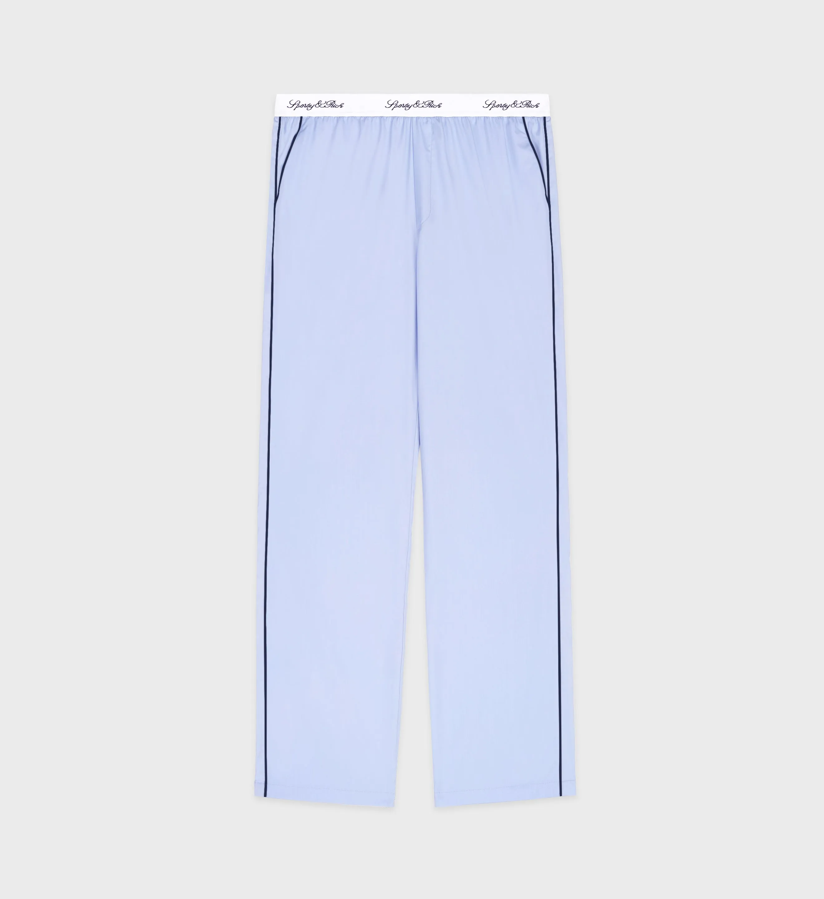 Vendome Pyjama Trousers - Sky Blue/Navy