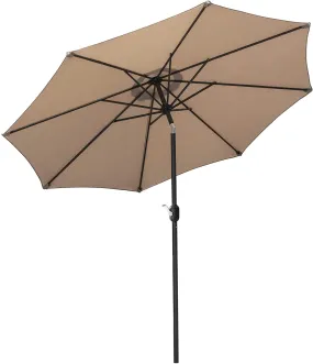 ZENY™ Patio Umbrella 9ft Outdoor Table Market Umbrella Sunshade with Push Button Tilt/Crank,8 Ribs